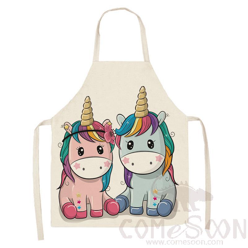 Unicorn Apron, Linen, 55*68cm
