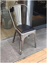 Pu Leather Seat Metal Dining Room Chair