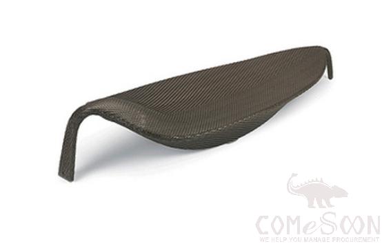 Outdoor Aluminum Frame Recliner-190*60cm, PE Rattan+ Aluminum Frame, 190*60*45cm