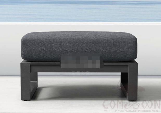 Outdoor Metal Footstool, High Density Sponge, 60*60*40cm