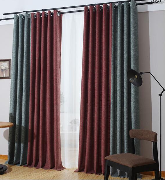 Pure Color Cotton and Linen Curtain Cloth
