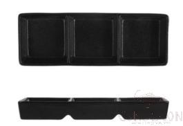 Pearl Black Series Three-Compartment Plate, 18.5*6.5*2.3cm