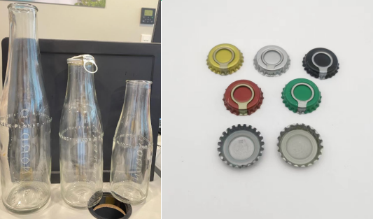 Transparent Wordless Glass Bottle with Pull-Tab Cap, 330ML