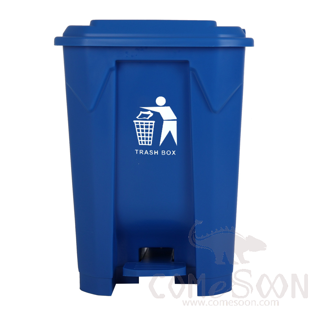 Sorting Garbage Collection Trash Can, 50L W/pedal, Blue