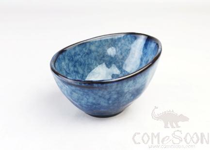 Moon Blue 4" High-Low Snack Plate