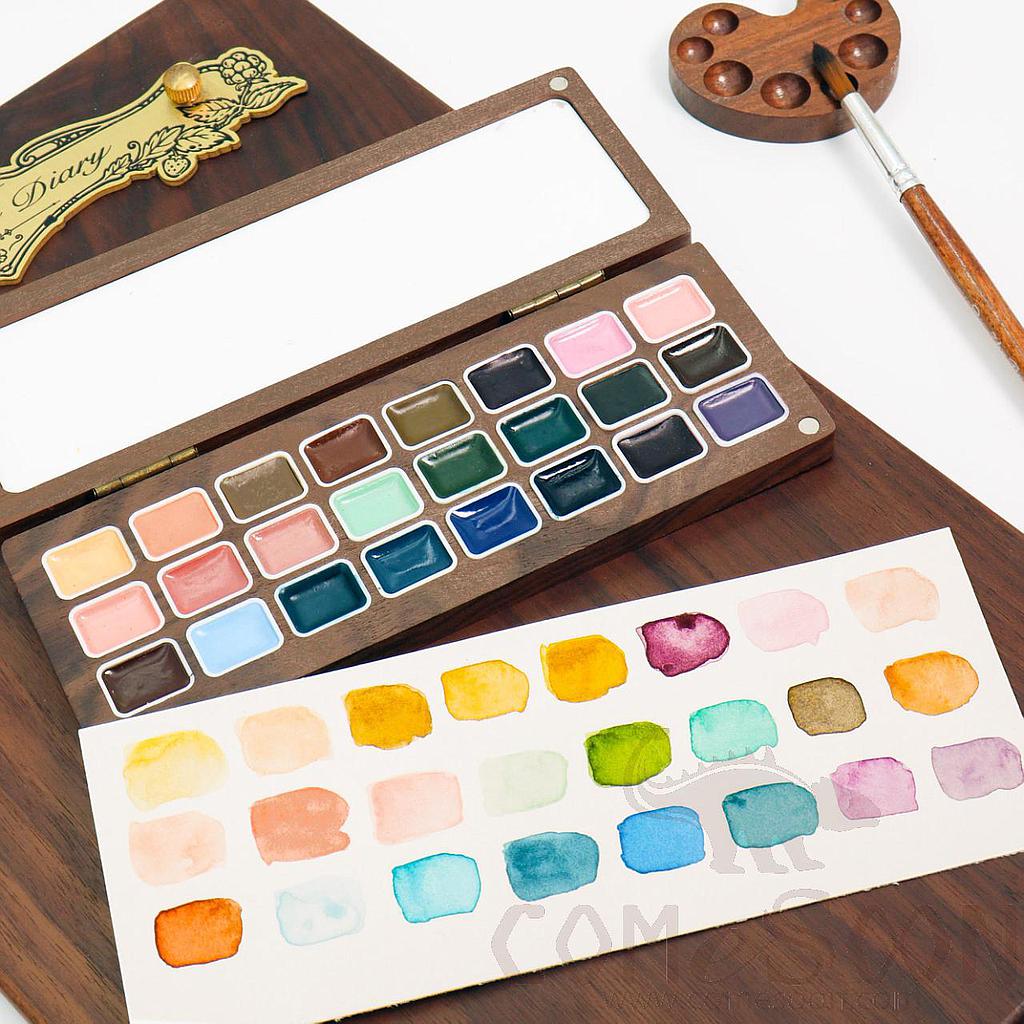 Solid Watercolor, 24 Colors, 1ML