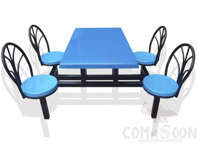 Frp Canteen Tables and Chairs-110*60*75cm, Plastics and Steel