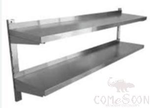 Ss Wall Mounted Double Shelf