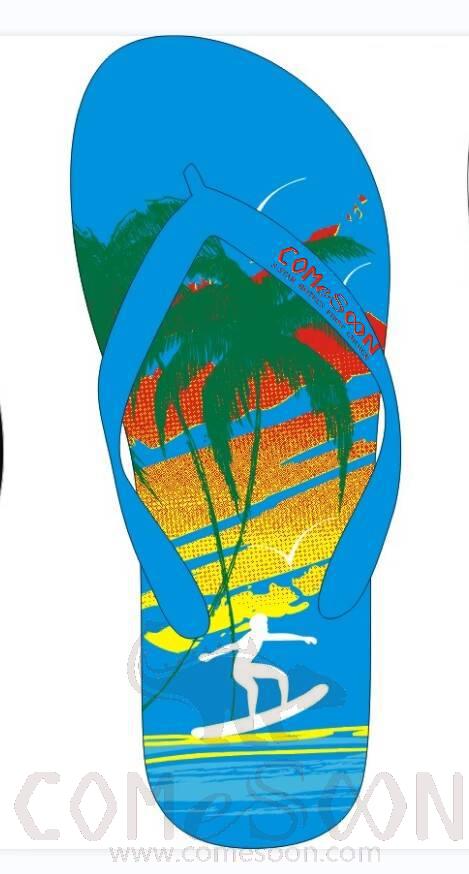 Flip-Flops, PE Bottom+ PVC Surface