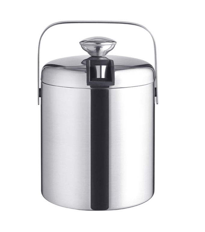 1.3L Double Layer SUS 304 Ice Bucket W/ice Tong