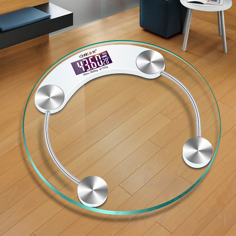 Round Glass Personal Scale, Φ33cm, Tempered Glass