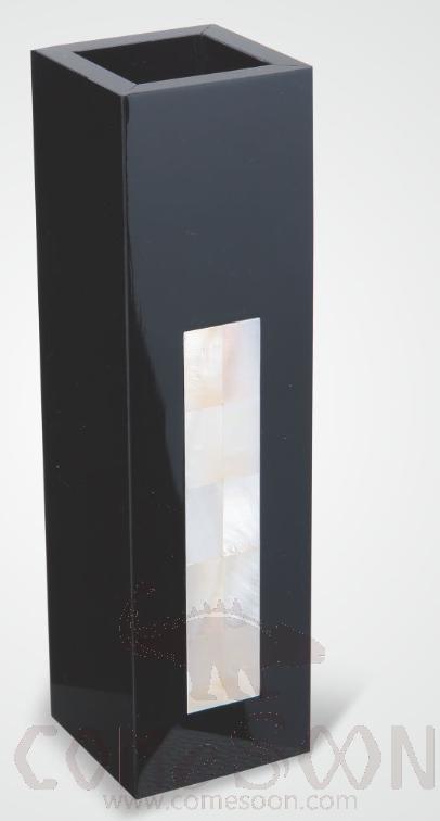 Suqare Tissue Box, Black Acrylic+ White Shell, 50*50*180mm