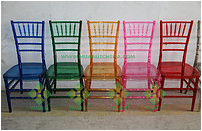 Clear Transparent Colored Wedding Hotel Banquet Party Resin Sillas Tiffany or Chiavari Chair
