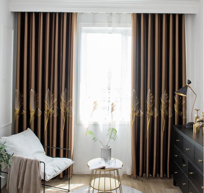 Brocade Embroidered Curtain Fabric