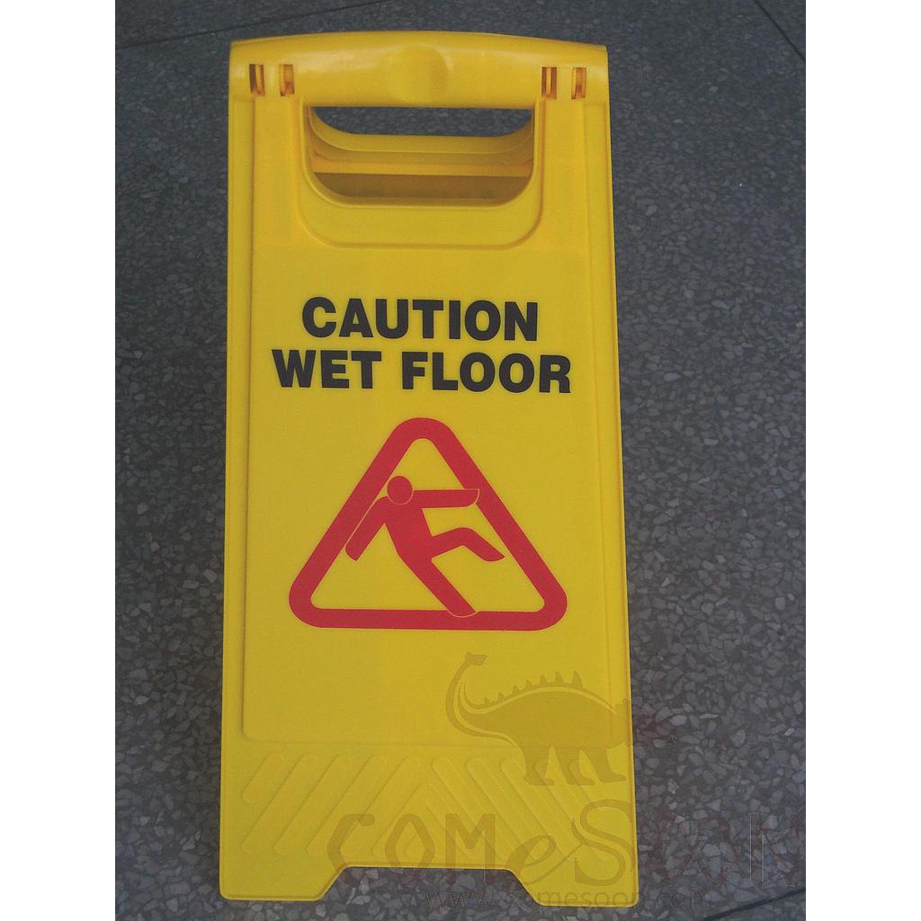 Floor Signs - Notice Board - a-Shaped - Medium-Sized - Caution Wet Floor