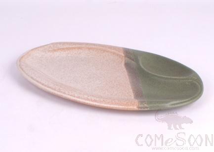 12" Oval 2 Compartment Plate