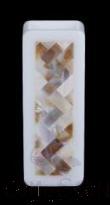 W1-White Bright Woven Flower Shell Double-Sided Vase, Resin+ Shell, 55*55* 140 mm