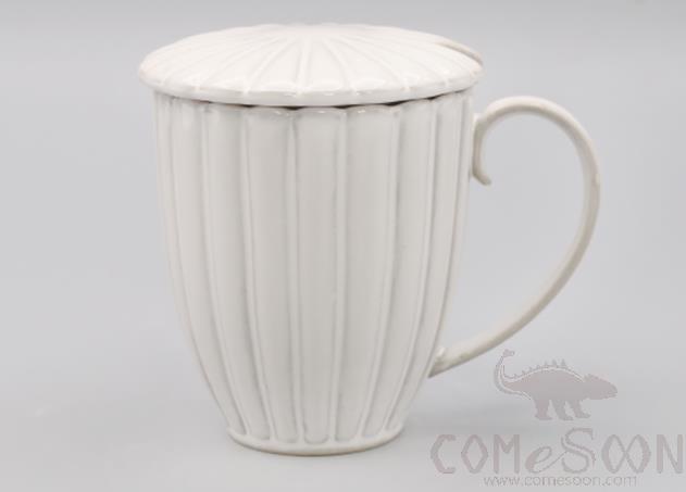 Chrysanthemum Mug, White, 5.25", 410ML