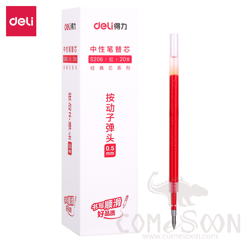 Gel Pen Refill, Red, L110mm
