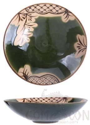 Weave Pineapple Flower Striped Hat Bowl, 16*4.5cm