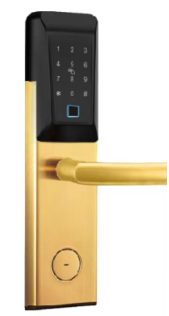 Hotel Lock (Fingerprint+ Password+ Card+ Key+ Bluetooth Unlocking) Short Lock Body