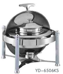 6506 Series-Round Soup Station W/glass Lid