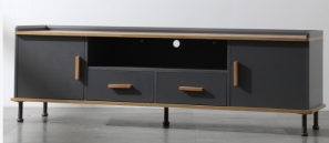 Cabinet, E1 Mdf 18 Mm; Oak Leather, Painted, Solid Wood Handles, Painted Iron Feet
, 40*160* 51 cm