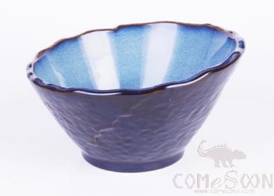 Blue Glaze 7.5" Stoneware Beveled Mouth Bowl product image
