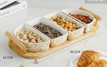 Porcelain Snack Plate, White