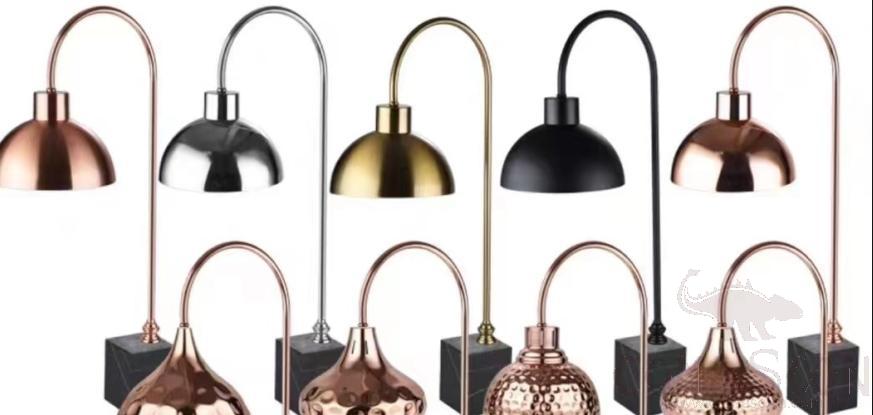 Small Square Rose Gold Marble Tabletop Heat Lamp, 270*645mm, 250w