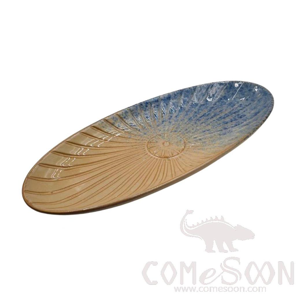 Blue Flame 10" Pumpkin Oblong Plate