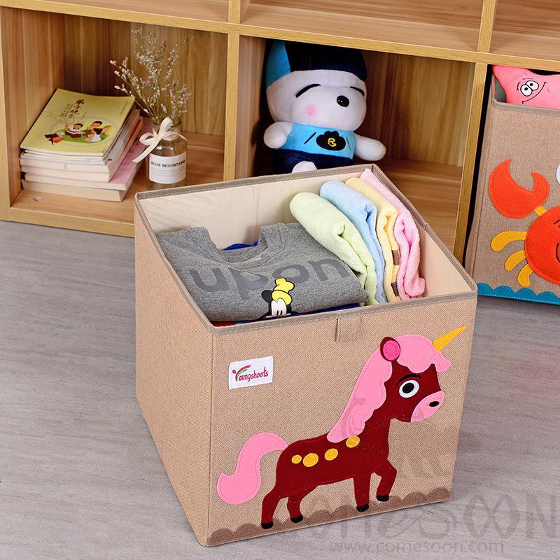Linen Storage Basket-33*33*33cm, Waterproof Coating Canvas Linen+ Mdf Insert
