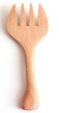 Wooden Fork 18cm Beech
