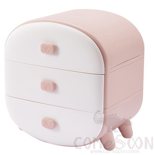 Three-Tier Storage Cabinet, PP, 34.5x24x37cm