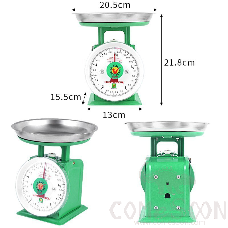 S/s Analogue Kitchen Scale, 20.8*22*25.2cm, 0.2kg-5kg
