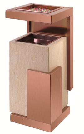 Ash Bucket, Rose Gold, L300 * W300 * H720mm