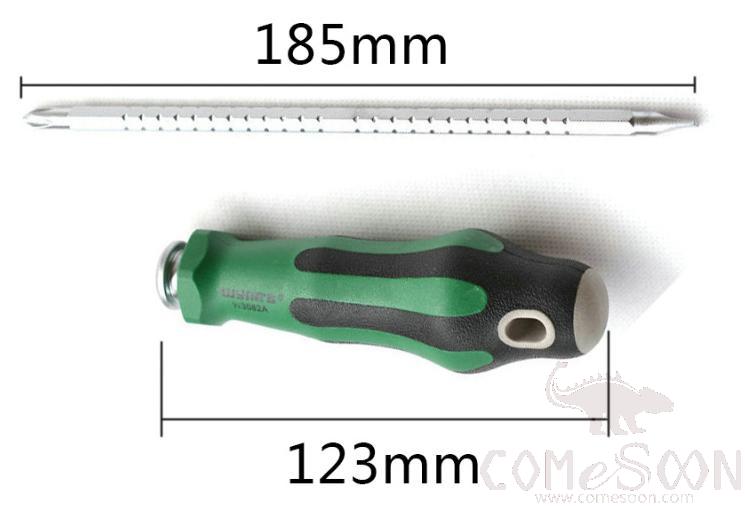 Telescopic Dual-Purpose Screwdriver, Chrome Vanadium Steel+ Plastic Handle