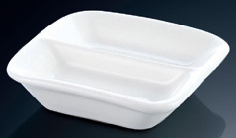 Yy Series- Grid Plate Sauce Dish Two Compartment Square 2 Grid product image