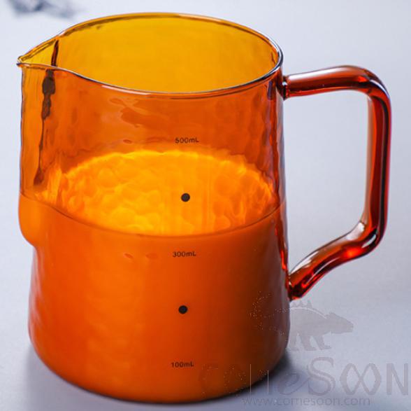 Colorful Glass Milk Jug Blue Coffee Pot