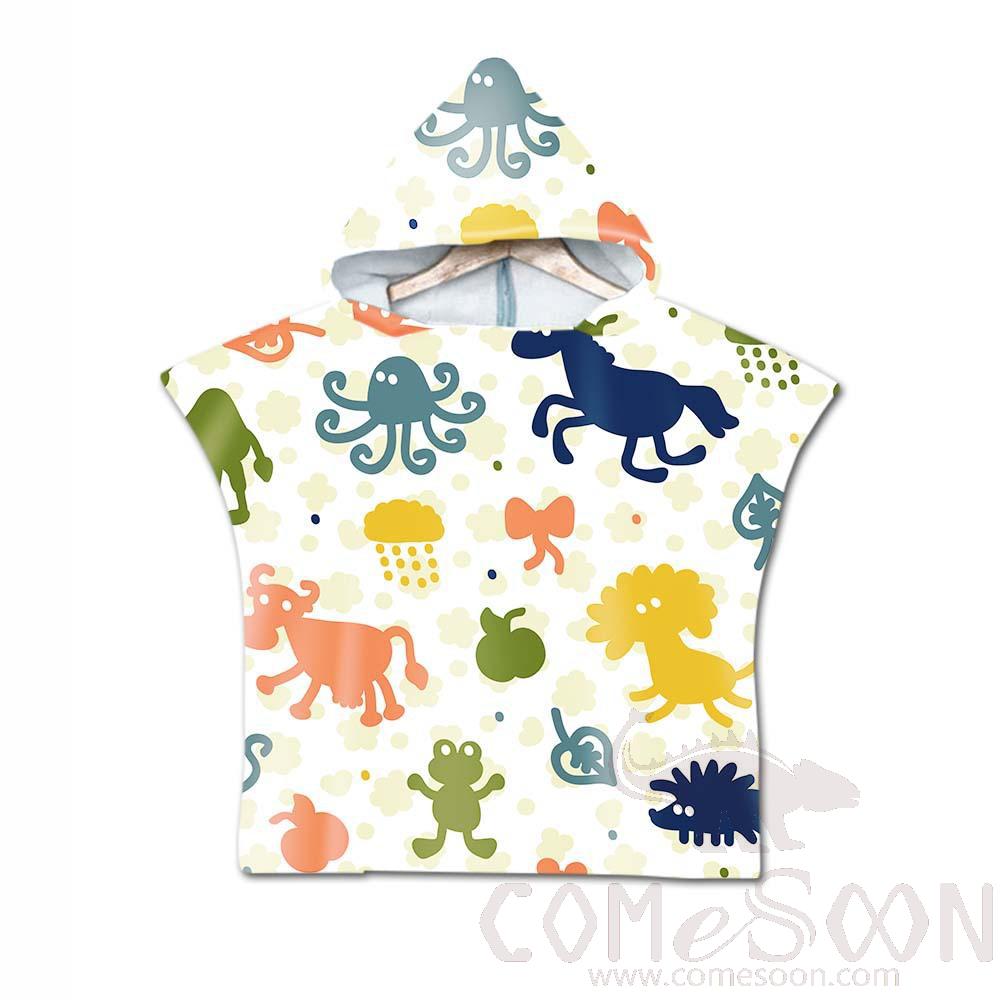 Kid's Cape Beach Towel, Microfiber, 60*80cm