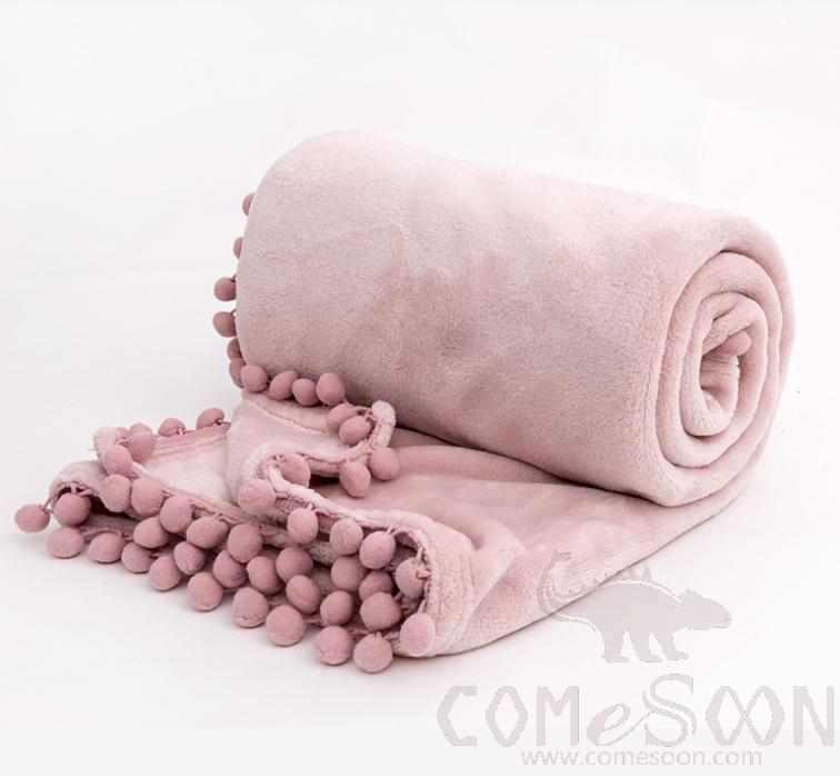 Blanket, Pink, Flannel, Polyester 92%+ Spandex 8%, 127*152cm