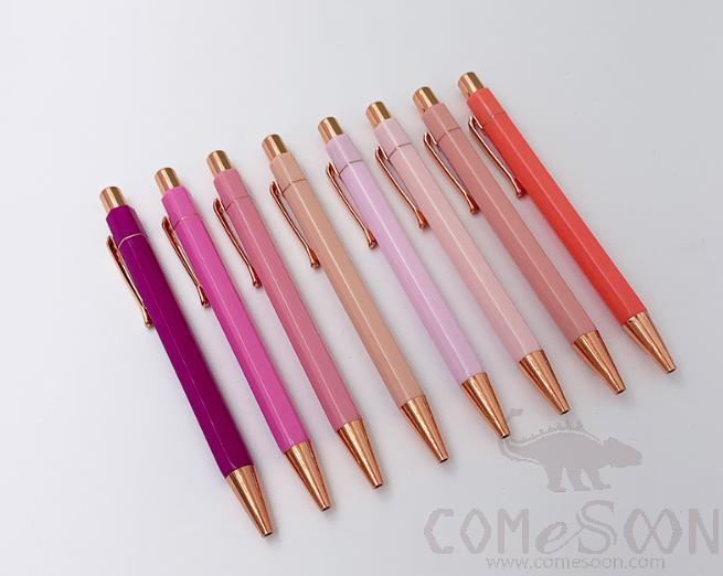 Custom ABS Ballpoint Pens with One Color Logo&body Color, Aluminum Rod, Click