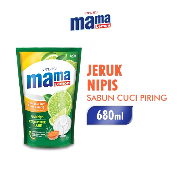 Mama Lemon Sabun Cuci Piring Jeruk Nipis Pouch 680 ml