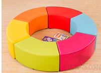 Foam Seats Light Pastel Colours, 6 in One