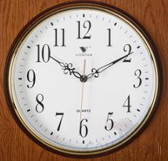 Log Color - Simple Clock, Plastic, 12 inch