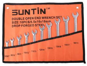 Double Open Ended Spanner Set 10pcs