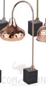 Small Square Rose Gold Marble Tabletop Heat Lamp, 270*645mm, 250w