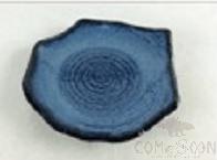 Blue Glaze 10.5" Water Pattern Cutout Plate
