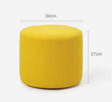 Funky Colourful Poufs Seats, Φ34*H27cm, Yelow