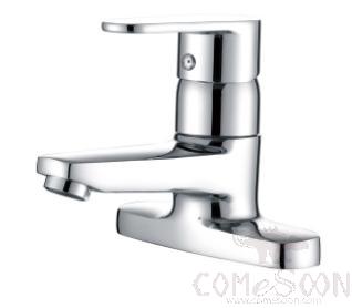 Hot and cold faucet-headshot-brass